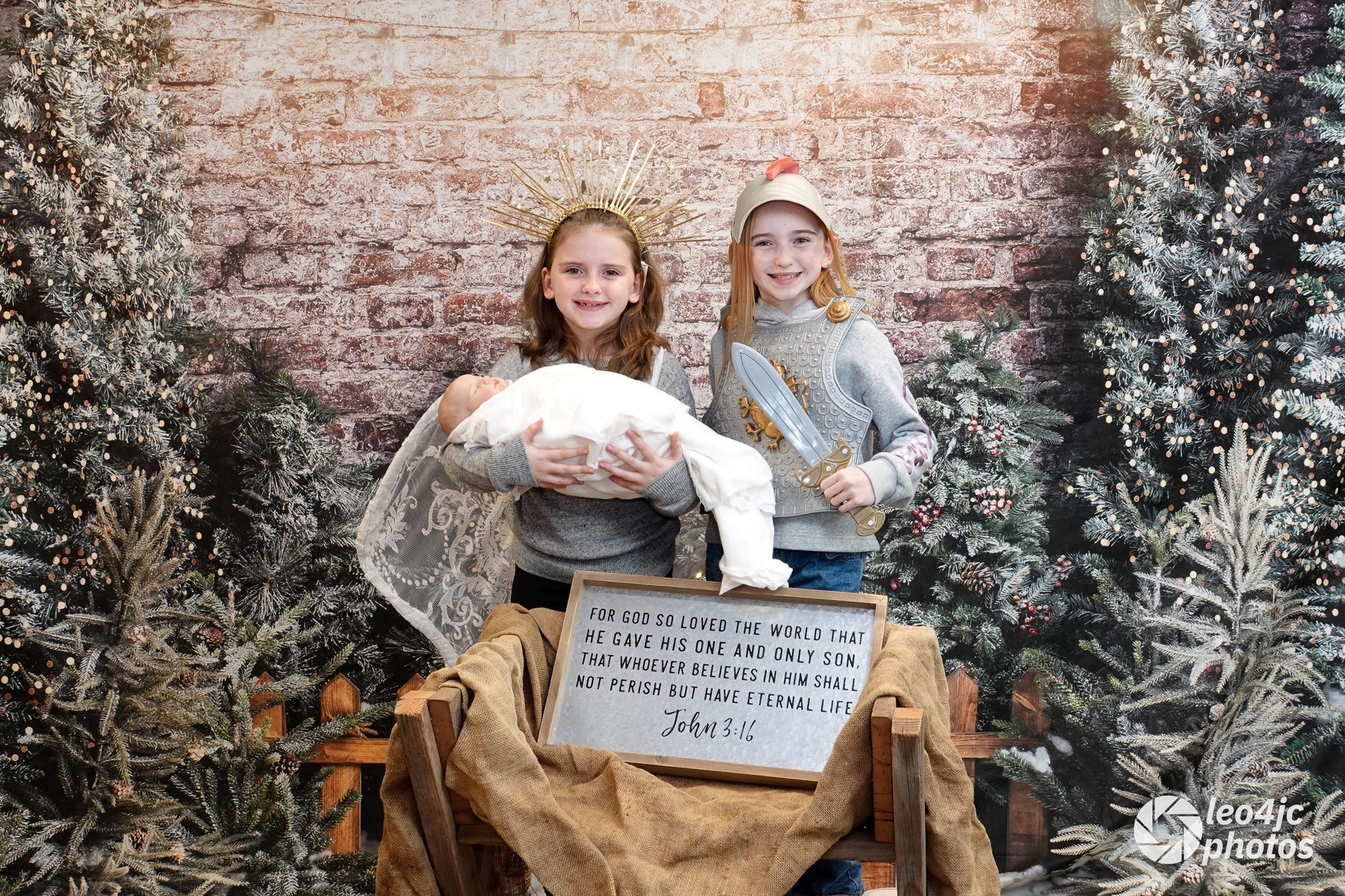 Kate Christmas Outdoor Fence Trees Lights Backdrop Designed by Abbas Studio - Kate Backdrop AU