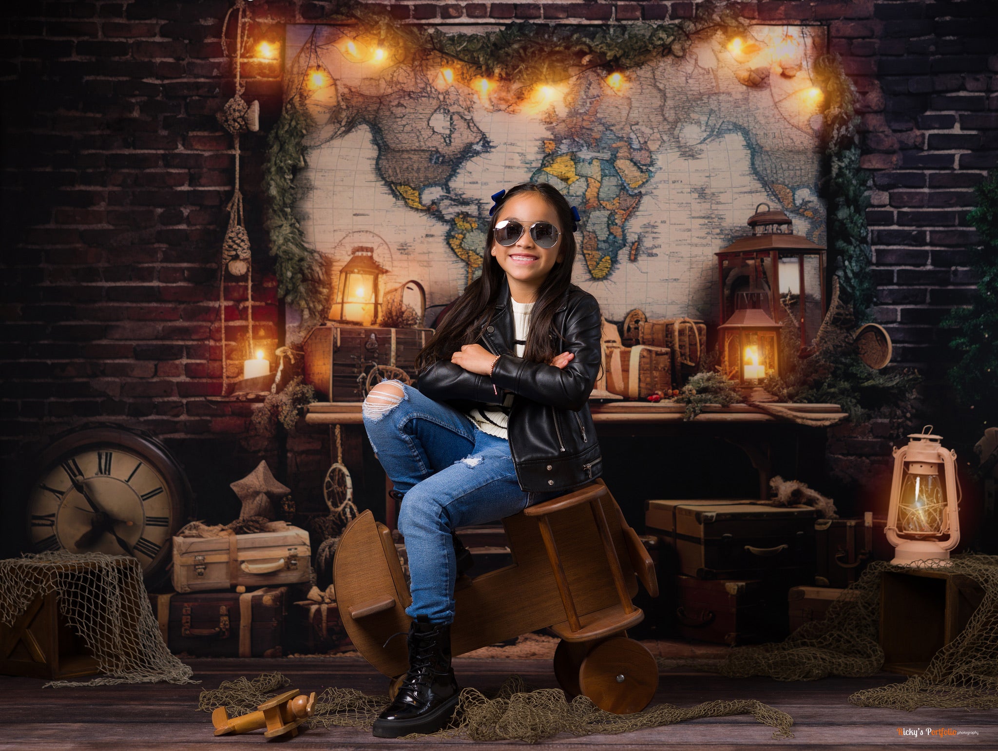 Kate Travel the World Map Backdrop Designed by Emetselch - Kate Backdrop AU