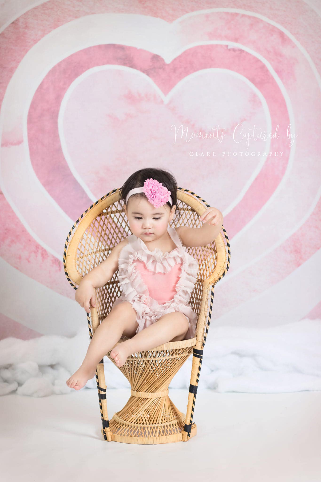 Kate Valentine's Watercolor Backdrop Heart Pattern Designed by Mandy Ringe Photography - Kate Backdrop AU