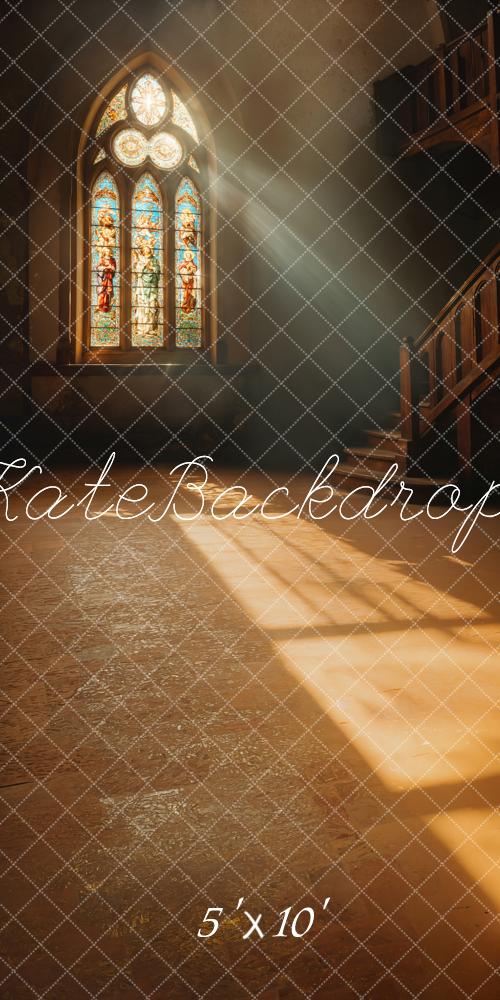 Kate Sweep Stained Glass Window Sunrays Backdrop Designed by Emetselch - Kate Backdrop AU