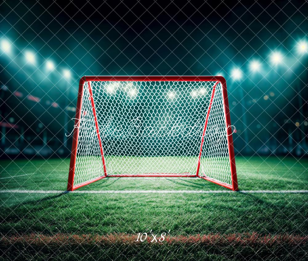 Kate Soccer Goal Net Grass Field Backdrop Designed by Emetselch