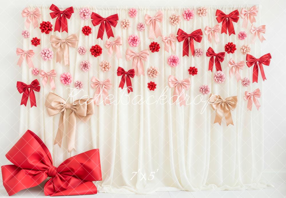 Kate Bow Flowers Drapes Backdrop Designed by Patty Roberts
