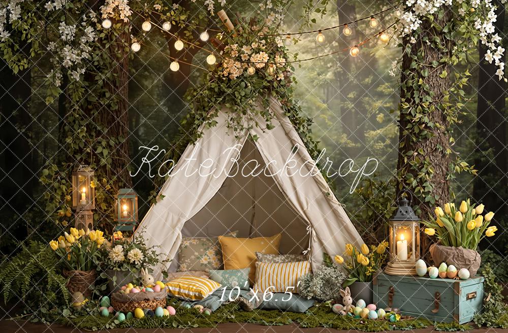 Kate Easter Bunny Tent Forest Backdrop Designed by Emetselch
