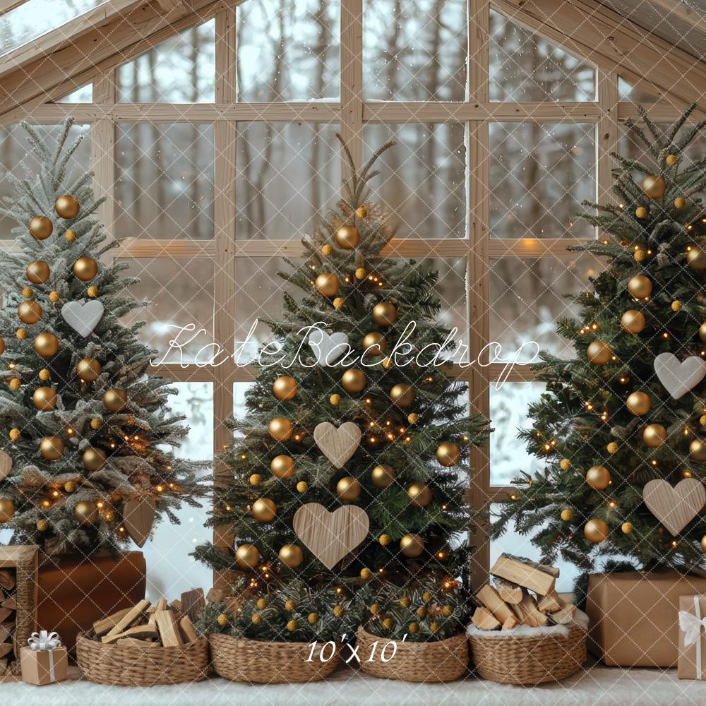 Kate Christmas Tree Glasshouse Wood Backdrop Designed by Mini MakeBelieve - Kate Backdrop AU
