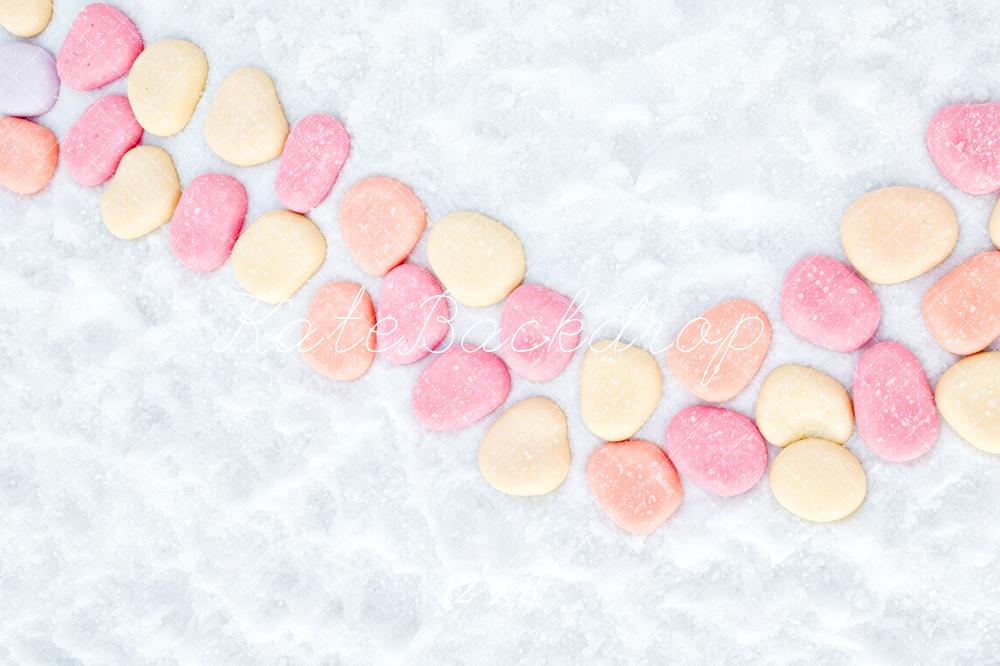 Kate Colorful Pebbles Snow Texture Backdrop Designed by Patty Roberts