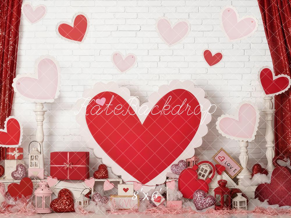 Kate Valentines Hearts Fleece Backdrop Designed by Emetselch