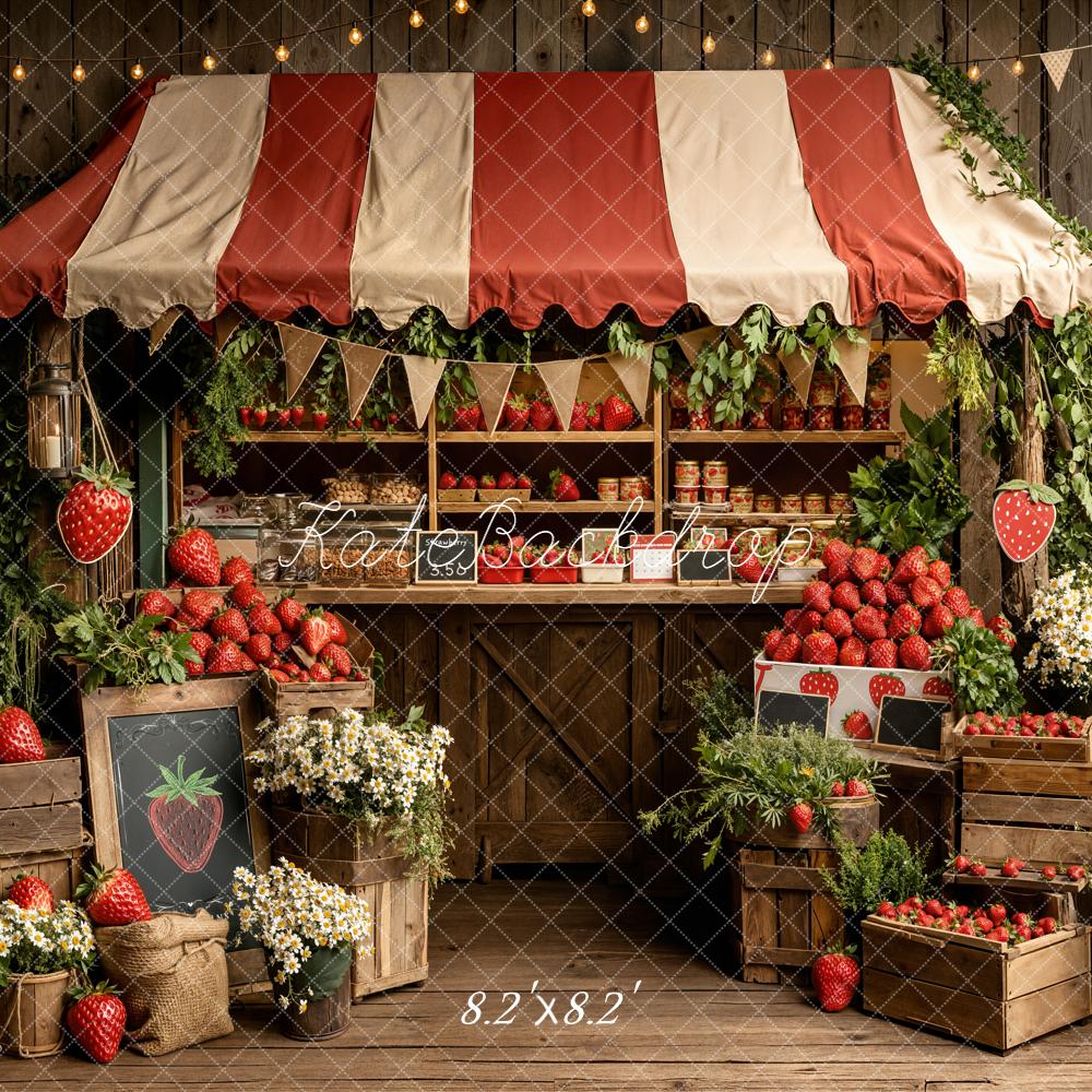 Kate Strawberry Market Crates Backdrop Designed by Emetselch