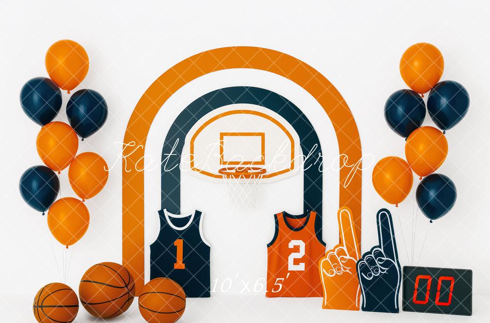 Kate Basketball Hoop Balloons Scoreboard Backdrop Designed by Patty Roberts - Kate Backdrop AU