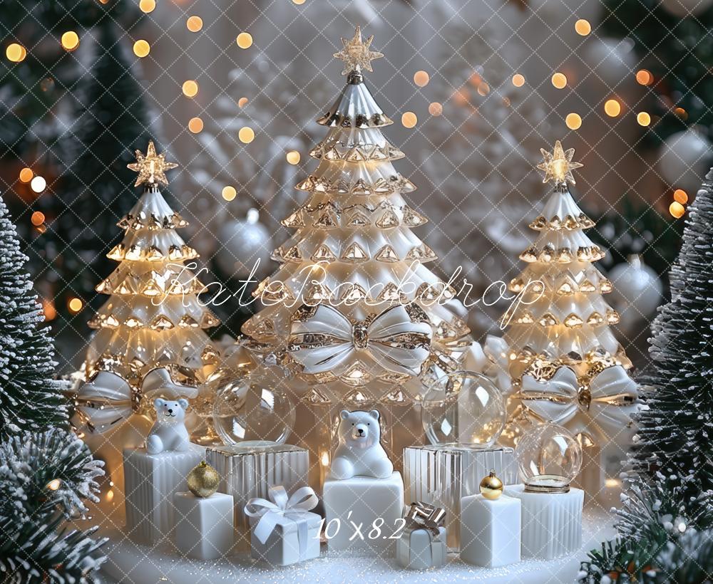 Kate Christmas White Trees Backdrop Designed by Mini MakeBelieve - Kate Backdrop AU