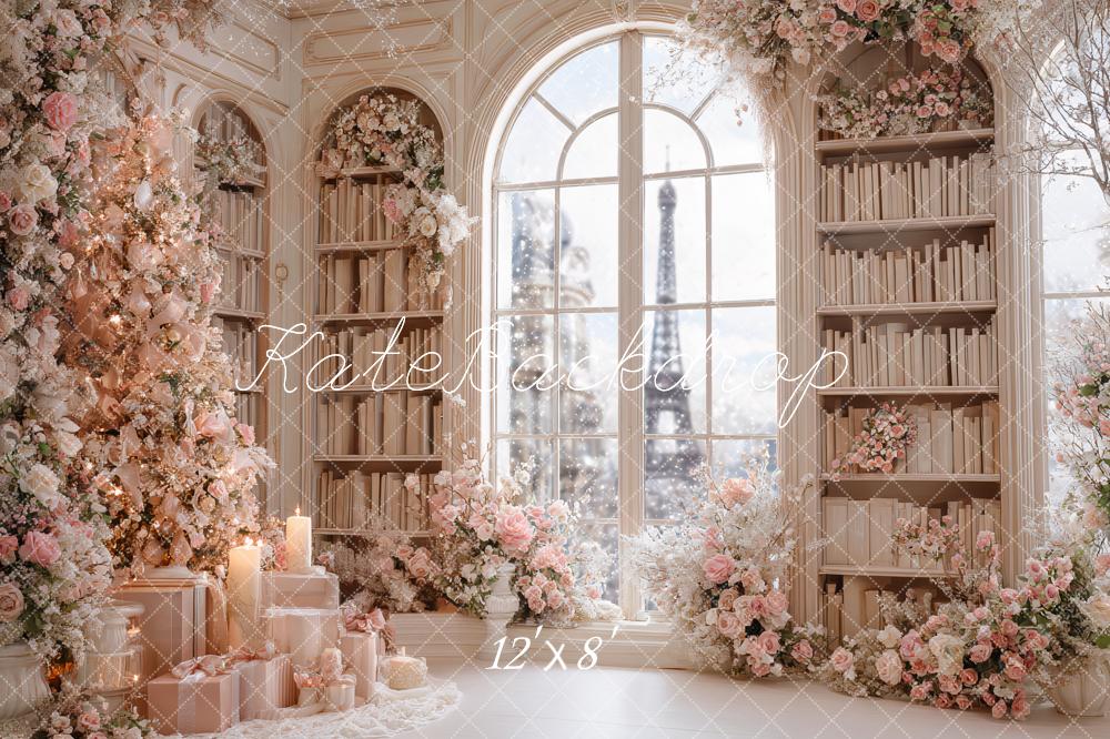 Kate Paris Window Bookshelves Backdrop Designed by Ashley Paul - Kate Backdrop AU