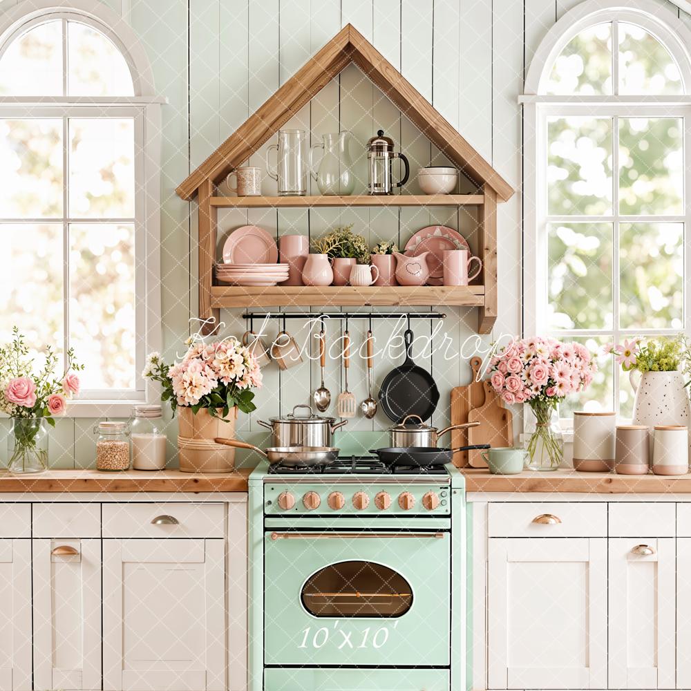 Kate Spring Kitchen Backdrop Designed by Emetselch
