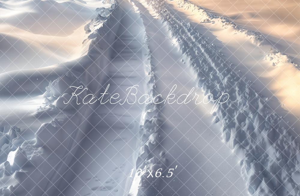 Kate Snow Tracks Winter Backdrop Designed by Kate Image - Kate Backdrop AU