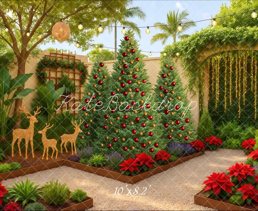 Kate Christmas Garden Trees Backdrop Designed by Mini MakeBelieve - Kate Backdrop AU