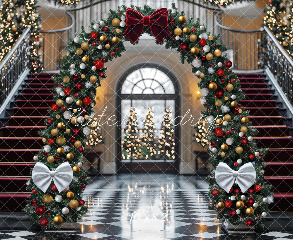 Kate Christmas Staircase Backdrop Designed by Mini MakeBelieve - Kate Backdrop AU
