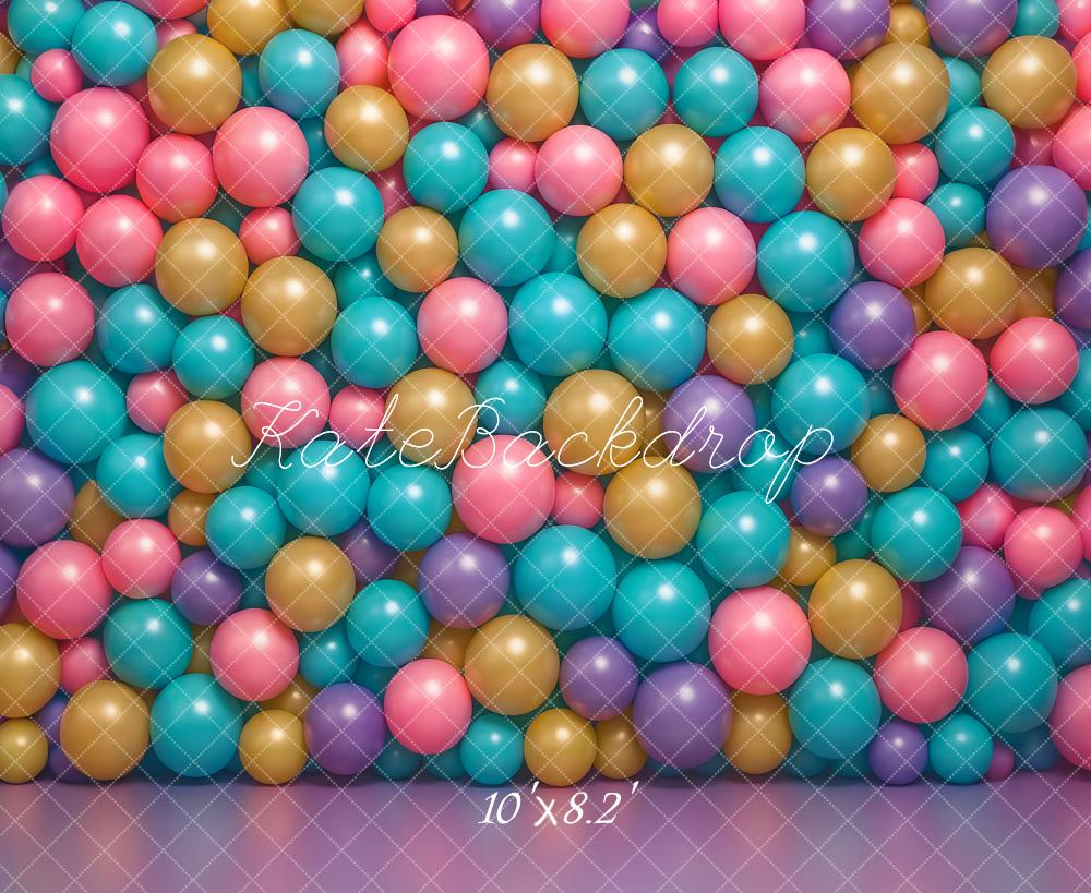 Kate Colourful Ball Wall Backdrop Designed by Ashley Paul