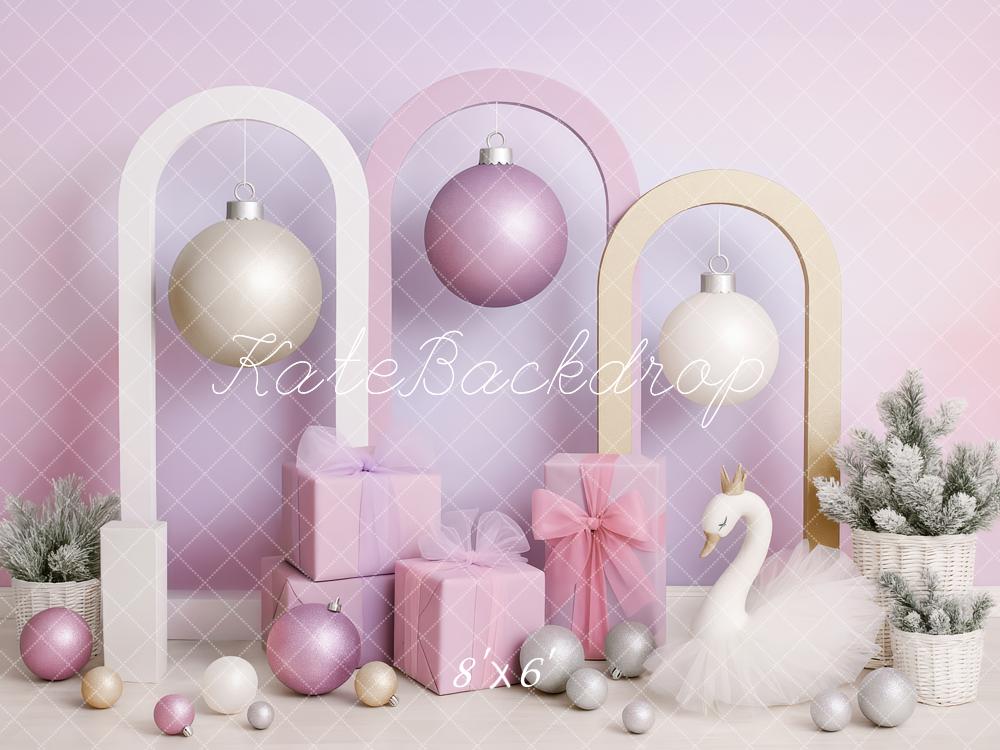 15% OFF Kate Christmas Cake Smash Swan Purple Backdrop Designed by Patty Roberts - Kate Backdrop AU