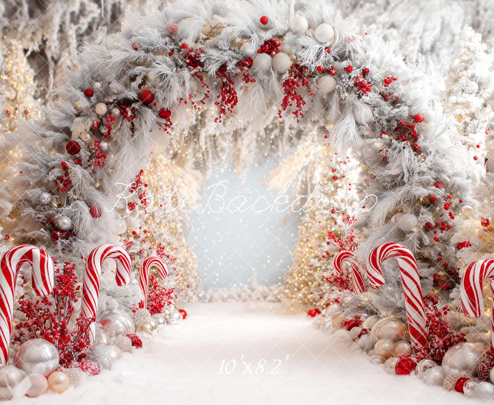 Kate Christmas Candy Cane Arch Backdrop Designed by Patty Roberts - Kate Backdrop AU