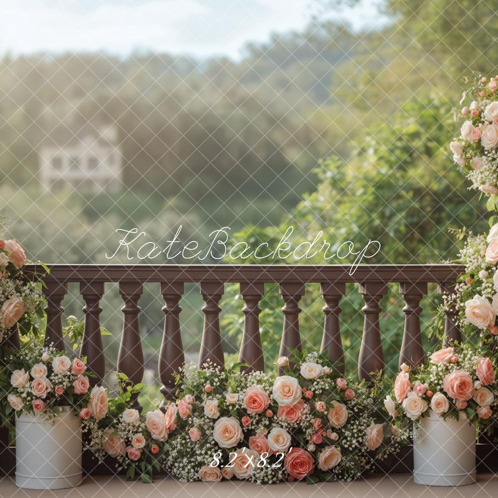 Kate Spring Balcony Floral Backdrop Designed by Mini MakeBelieve