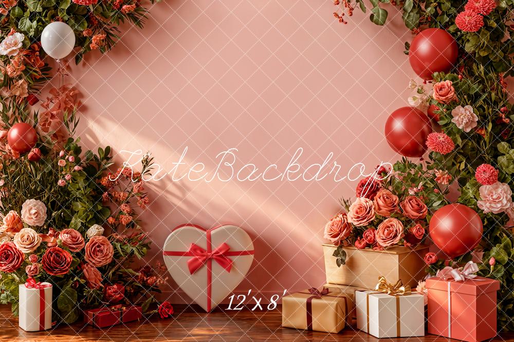 Kate Valentine Balloons Gifts Fleece Backdrop Designed by Emetselch