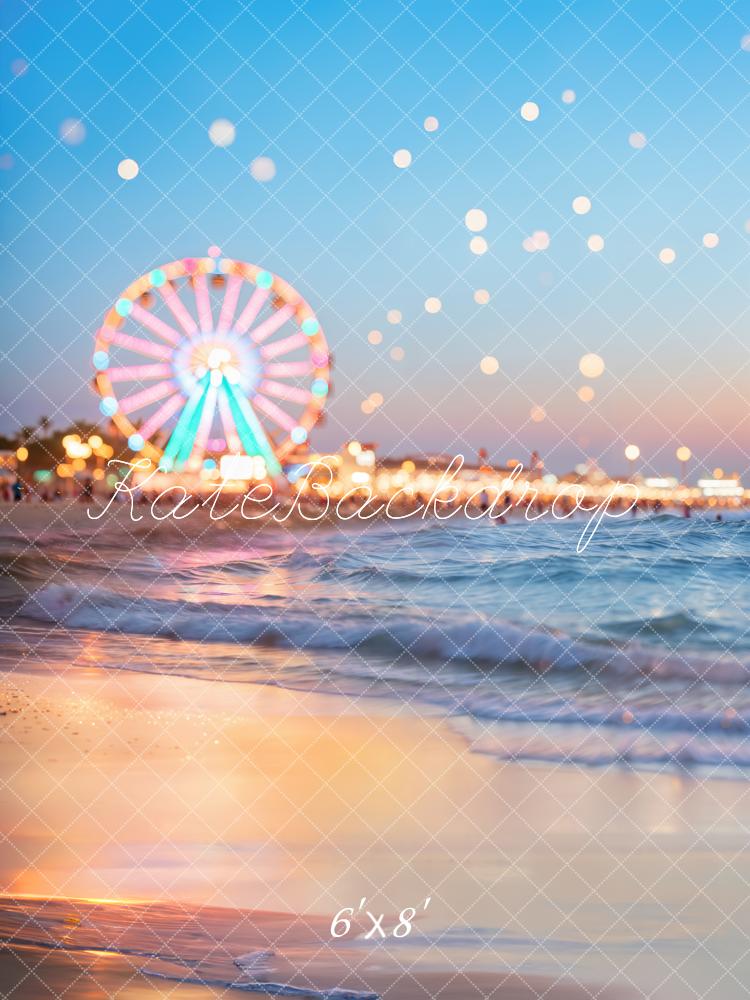 Kate Ferris Wheel Beach Bokeh Backdrop Designed by Chain