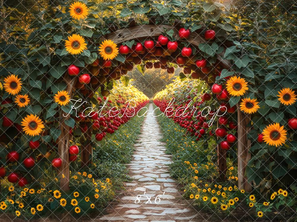 Kate Sunflower Arch Apple Fall Backdrop Designed by Mini MakeBelieve