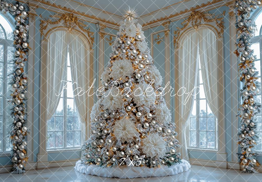 Kate Christmas White Tree Luxury Windows Backdrop Designed by Mini MakeBelieve - Kate Backdrop AU