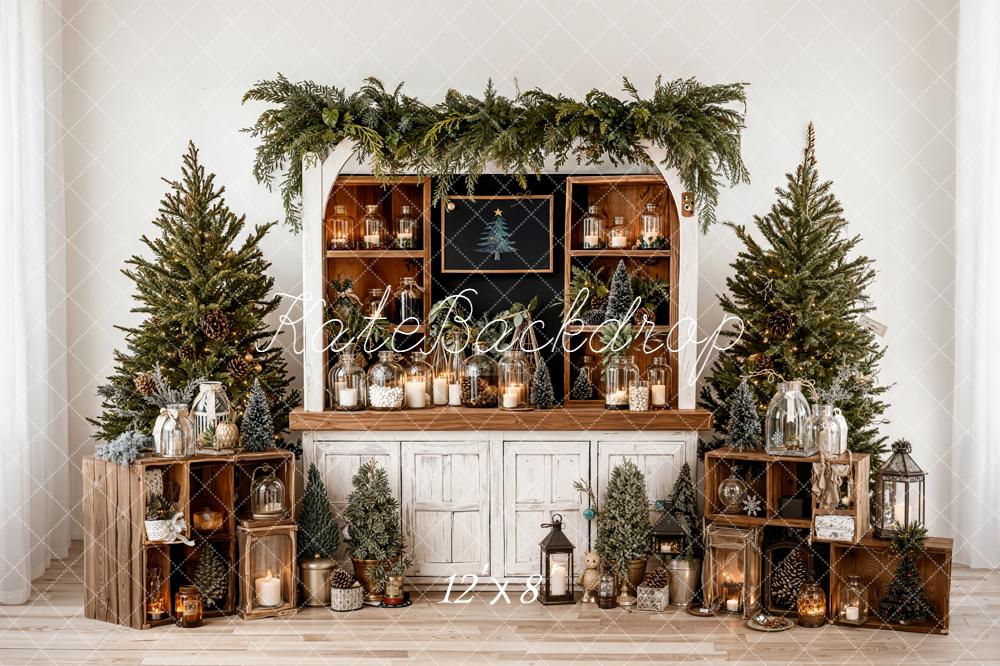 Kate Christmas Cabinet Trees Backdrop Designed by Emetselch