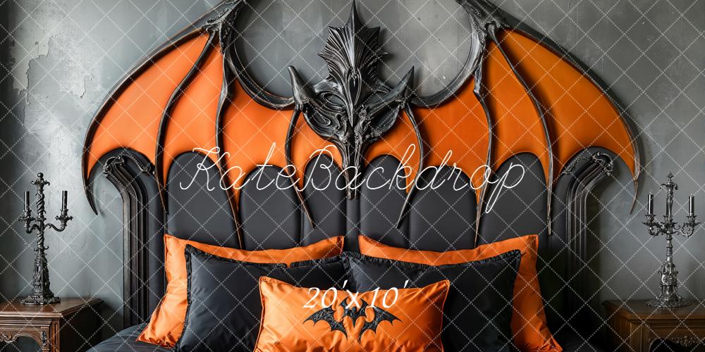 Kate Halloween Bat Wings Headboard Backdrop Designed by Emetselch - Kate Backdrop AU