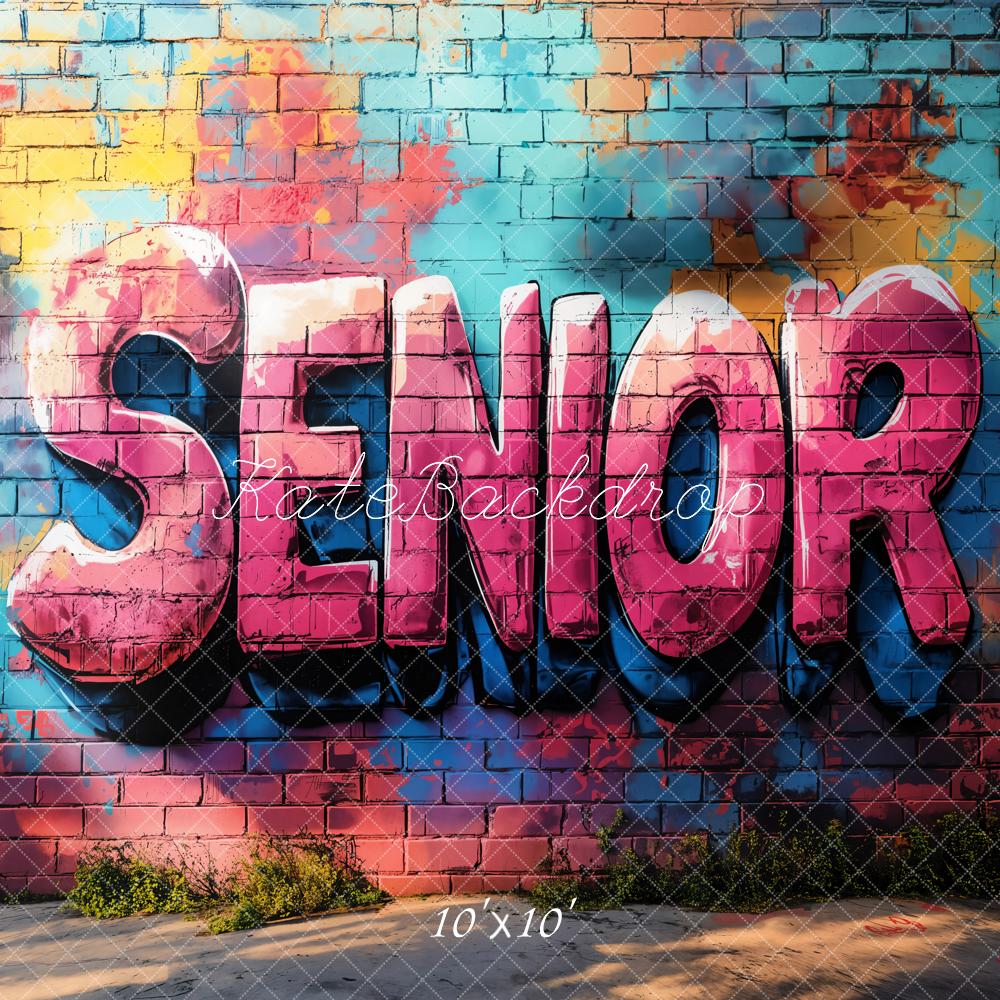 Kate Senior Graffiti Brick Wall Backdrop Designed by Emetselch - Kate Backdrop AU