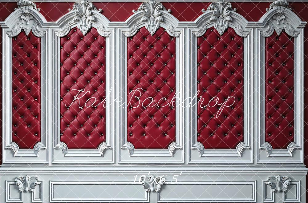 Kate Red Tufted Retro Wall Panel Backdrop Designed by Mini MakeBelieve