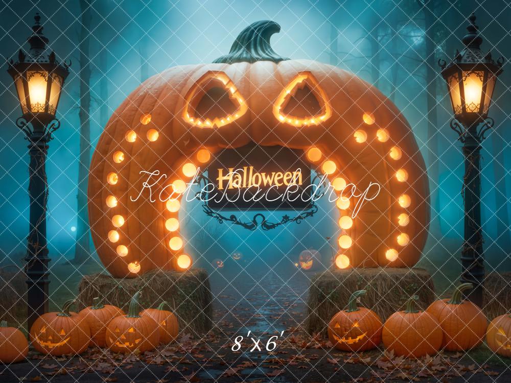 Kate Halloween Giant Pumpkin Gate Backdrop Designed by Chain - Kate Backdrop AU