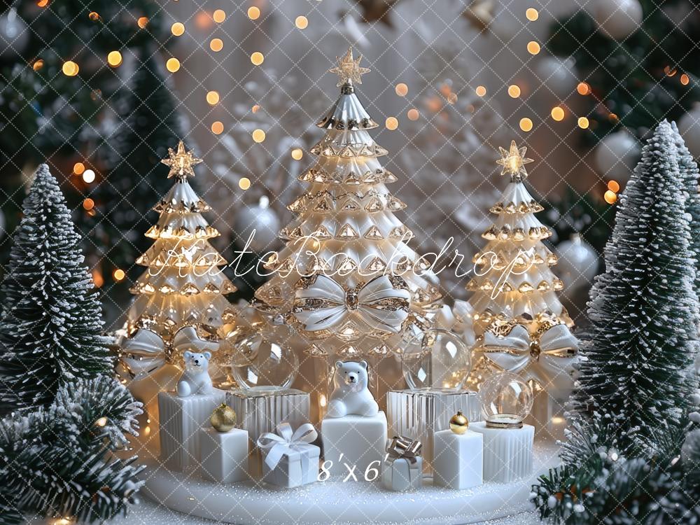 Kate Christmas White Trees Backdrop Designed by Mini MakeBelieve - Kate Backdrop AU