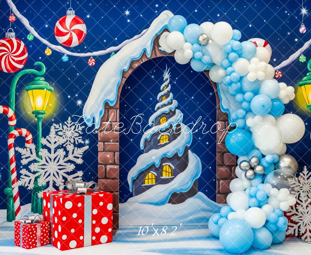 Kate Christmas Arch Balloons Candy Cane Backdrop Designed by Patty Roberts