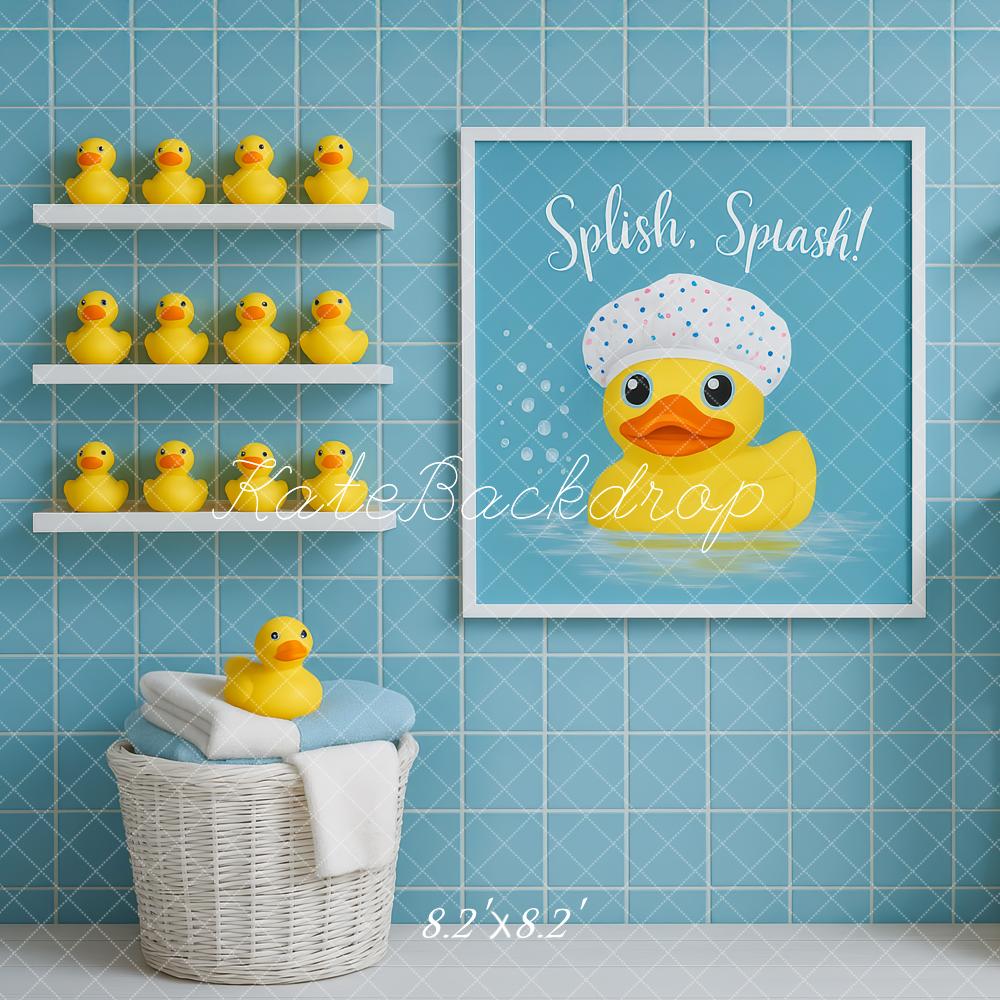 Kate Duck Bathroom Baby Shower Backdrop Designed by Patty Roberts - Kate Backdrop AU