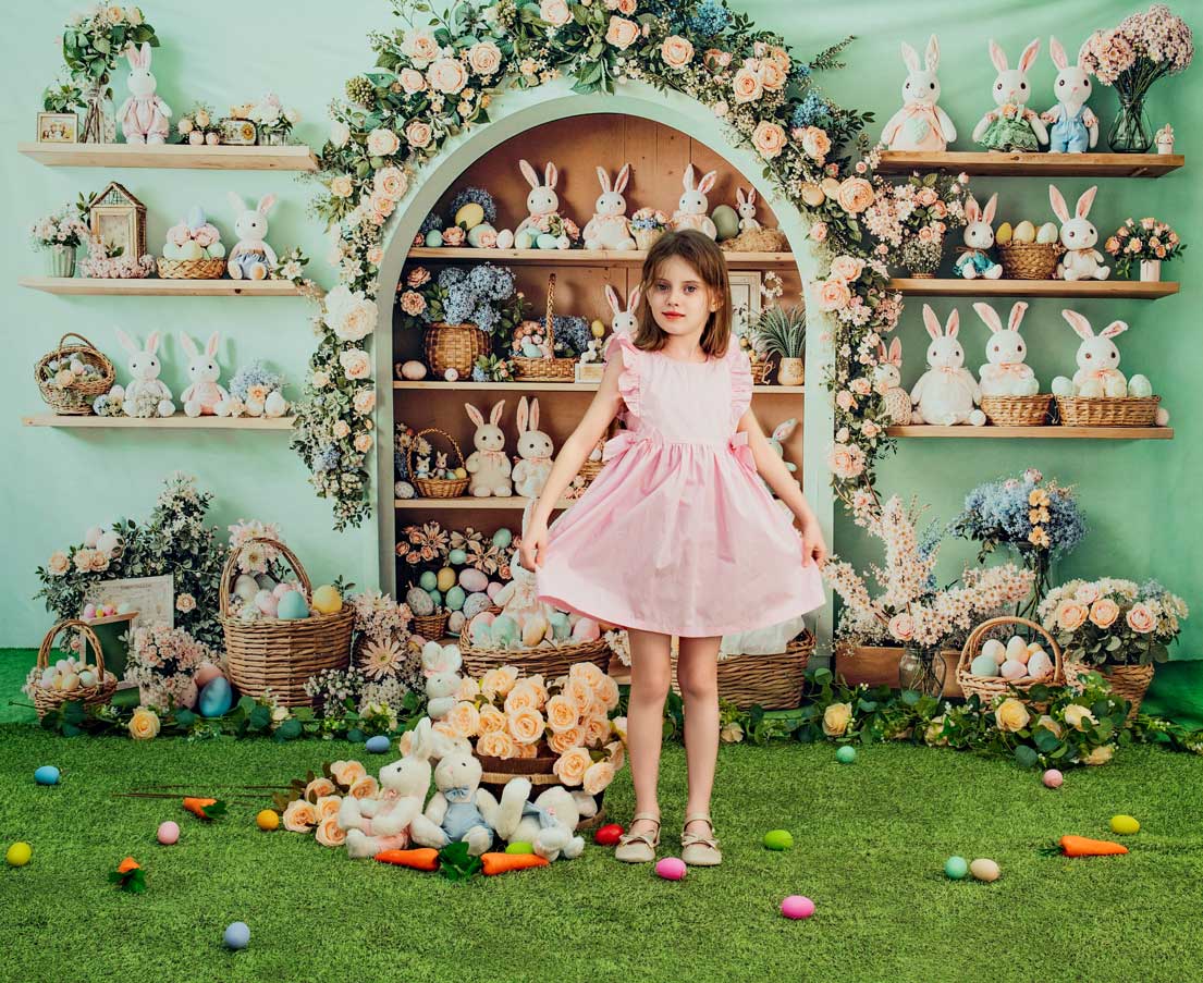 Kate Easter Bunny Eggs Backdrop Designed by Emetselch