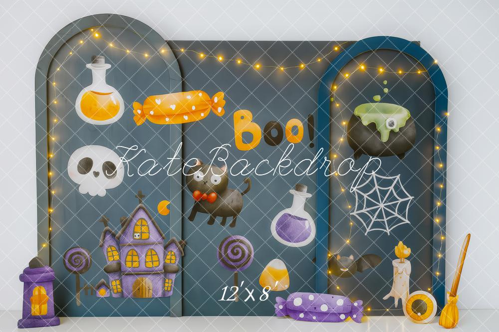 Kate Halloween Candy Cat Backdrop Designed by Patty Roberts - Kate Backdrop AU