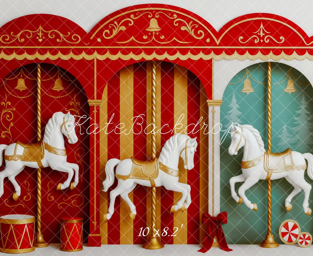 Kate Carousel Horses Circus Backdrop Designed by Patty Roberts - Kate Backdrop AU