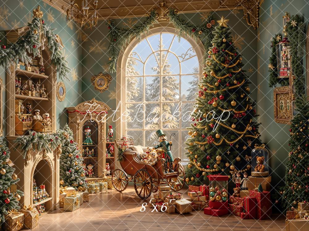 Kate Christmas Room Tree Nutcracker Toys Backdrop Designed by Emetselch - Kate Backdrop AU