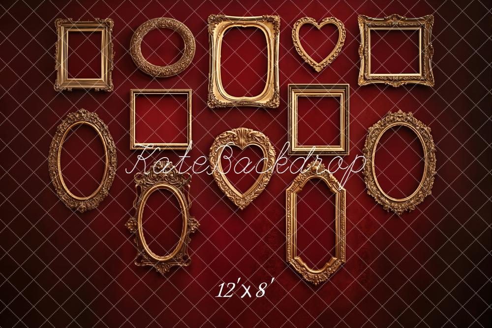Kate Vintage Gold Frames Wall Backdrop Designed by Emetselch