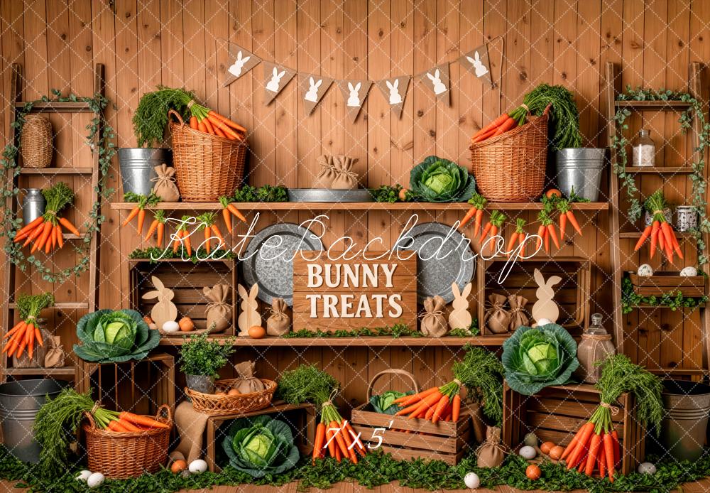 Kate Easter Bunny Treats Carrots Wooden Backdrop Designed by Patty Roberts