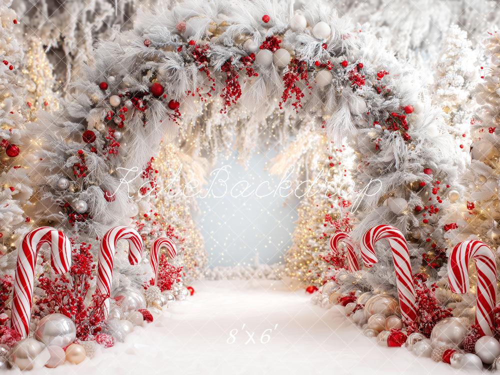 Kate Christmas Candy Cane Arch Backdrop Designed by Patty Roberts - Kate Backdrop AU