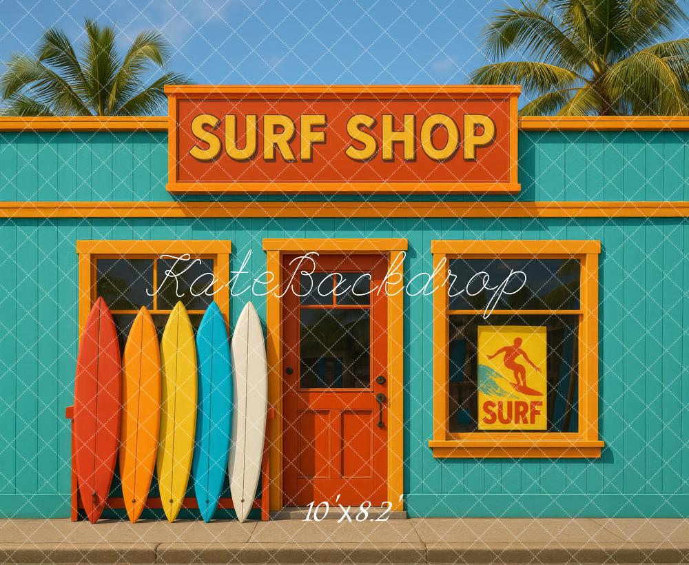 Kate Surf Shop Surfboards Backdrop Designed by Megan Leigh - Kate Backdrop AU