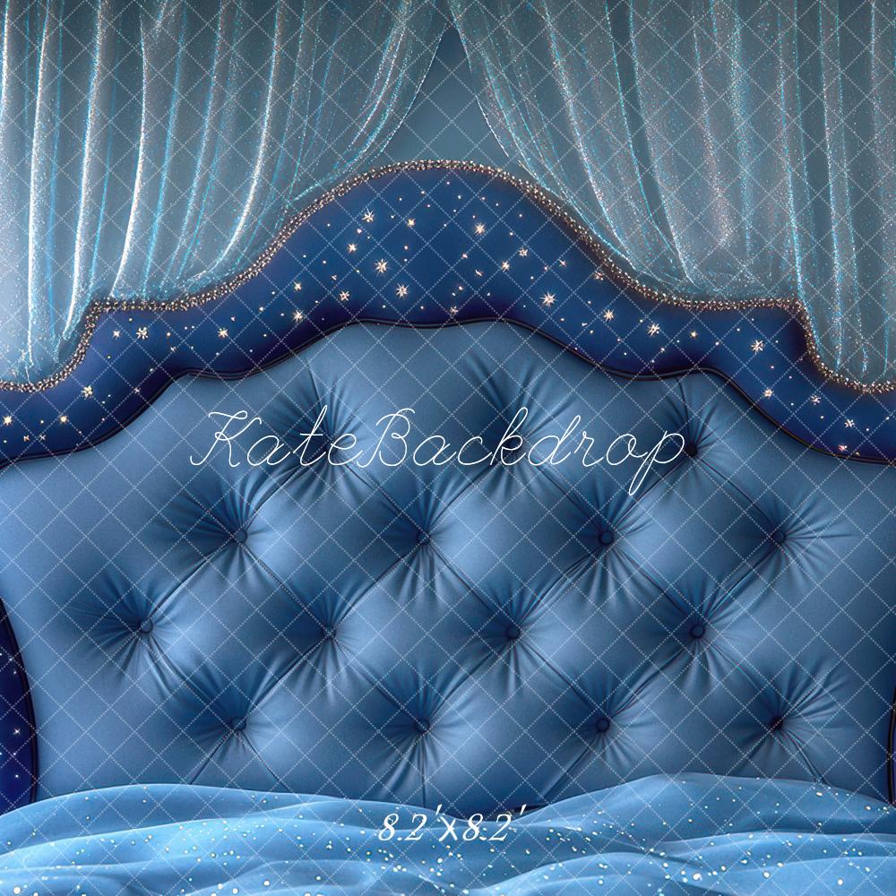 Lightning Deal Kate Blue Headboard Backdrop Designed by Mini MakeBelieve