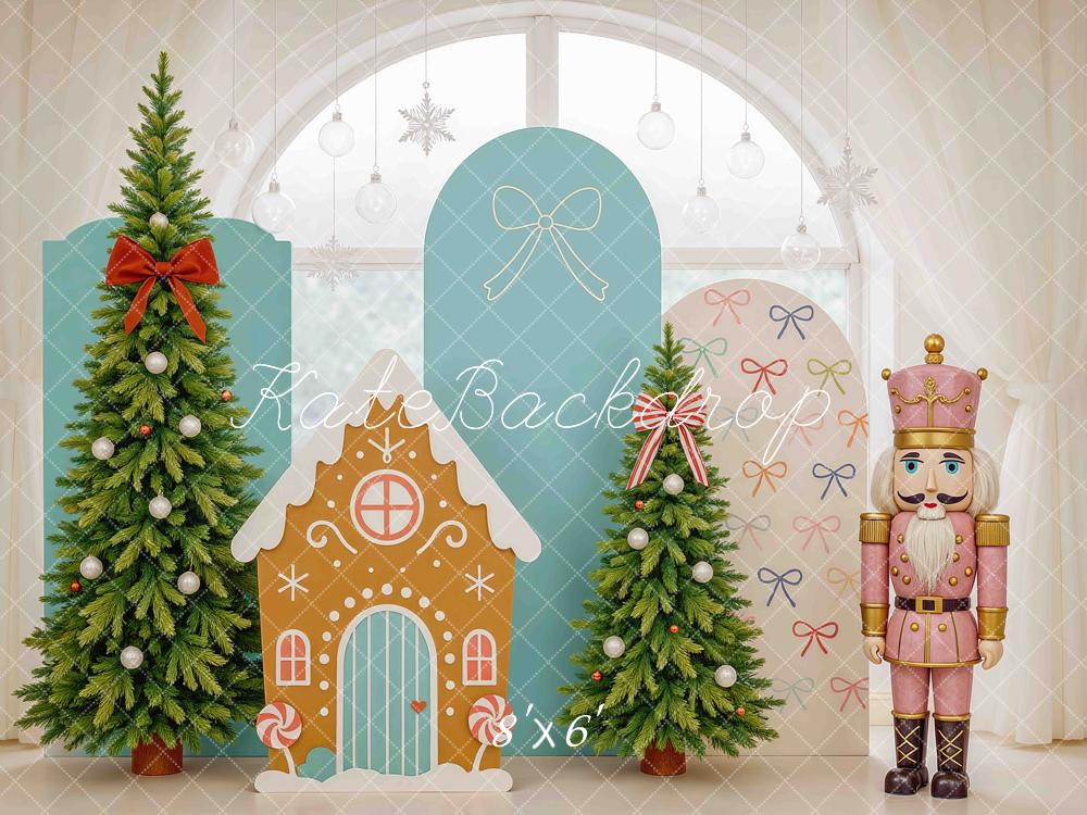 Kate Christmas Nutcracker Gingerbread House Backdrop Designed by Mini MakeBelieve - Kate Backdrop AU