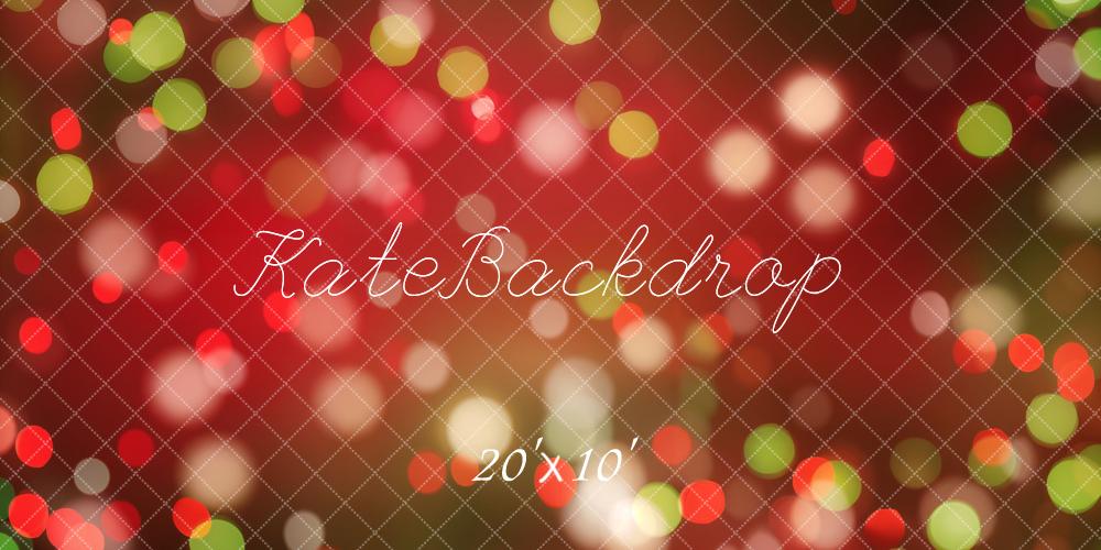 Kate Red Green Bokeh Backdrop Designed by Emetselch