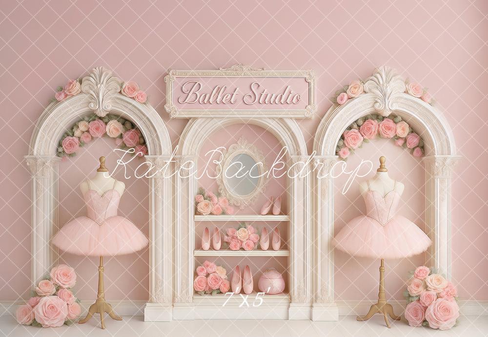 Kate Ballet Studio Pink Girl Backdrop Designed by Ashley Paul - Kate Backdrop AU
