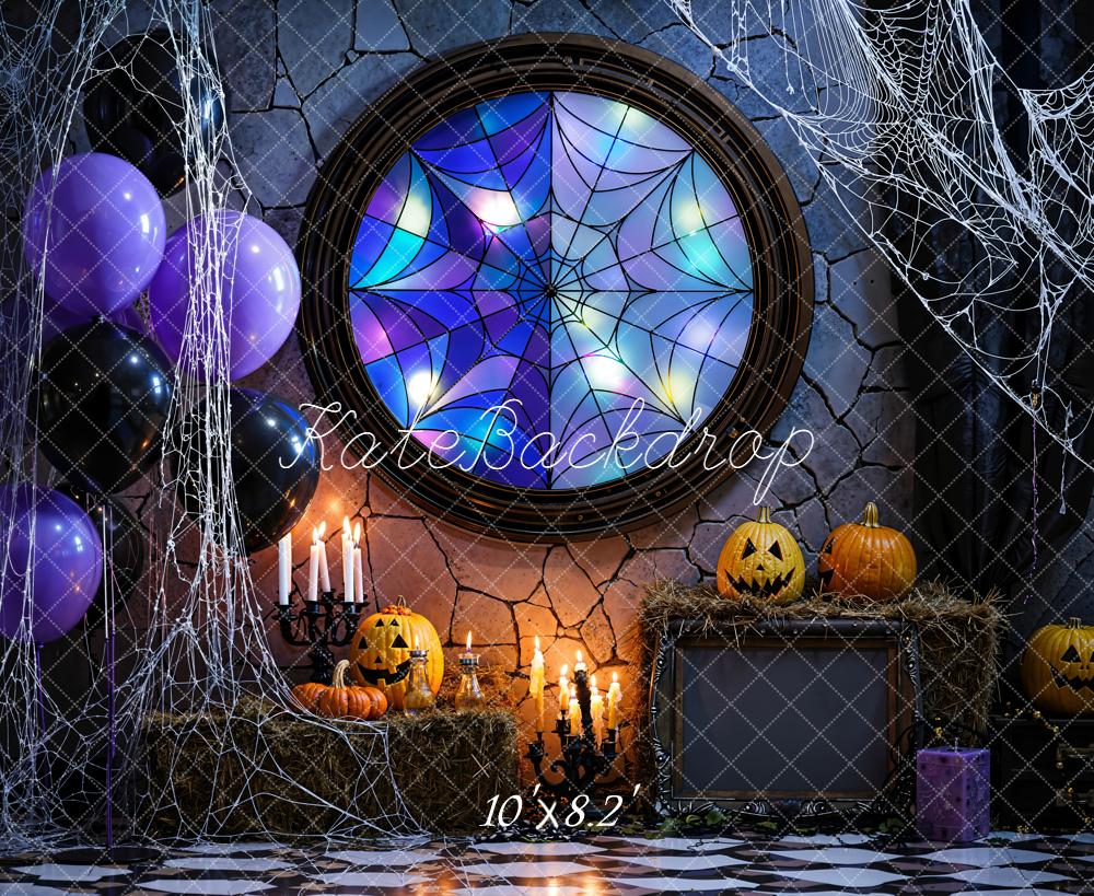 Kate Halloween Spider Web Backdrop Designed by Emetselch
