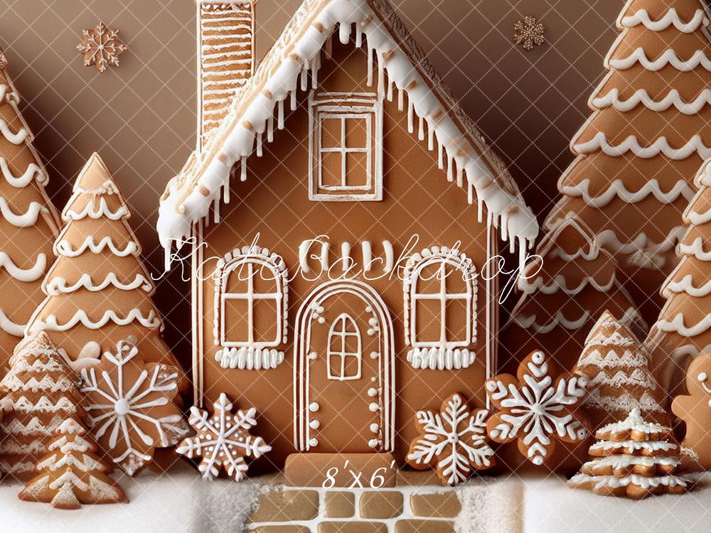 Kate Christmas Gingerbread House Backdrop Designed by Mandy Ringe