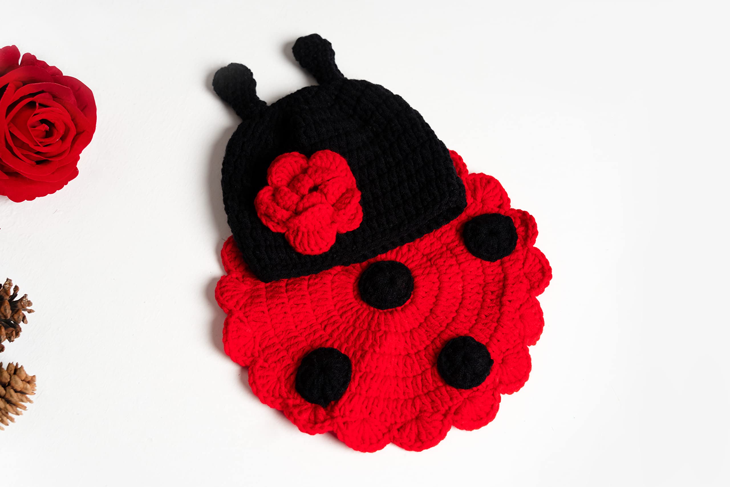 Kate Christmas Newborn Photography Props Baby Photo Outfits Christmas Photo Costume for Baby Red - Kate Backdrop AU