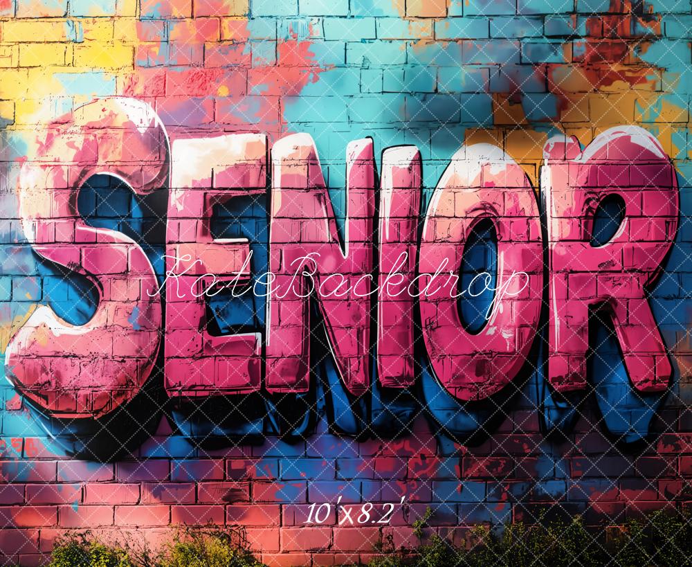 Kate Senior Graffiti Brick Wall Backdrop Designed by Emetselch - Kate Backdrop AU